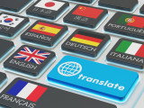 Un clavier avec des touches pour traduire dans chaque langue