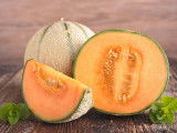 Un melon entier et en tranches