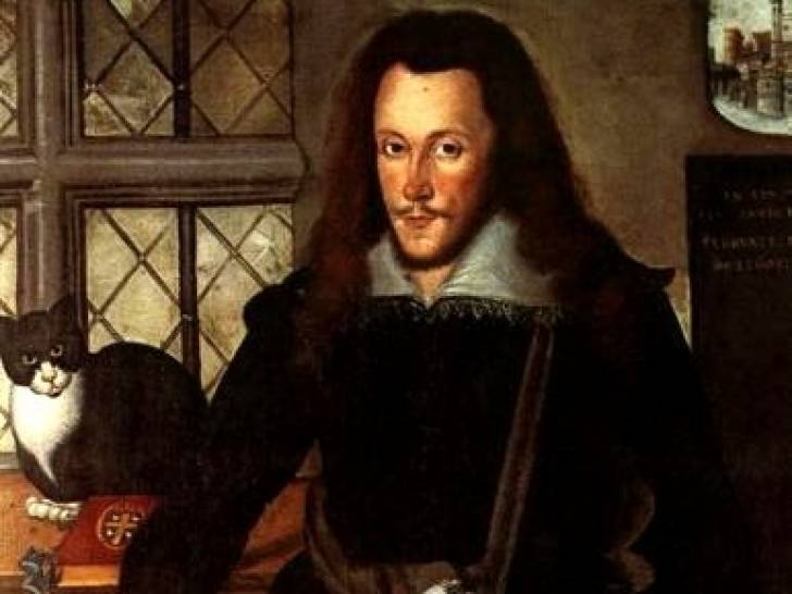 Un portrait de Henry Wriothesley avec son chat Trixy