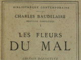 La page de couverture du recueil « Les Fleurs du mal » écrit par Charles Baudelaire