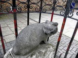 La statue du chat de Dick Whittington, à Londres (Royaume-Uni)