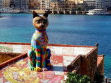 La statue de chat coloré de Sliema (Malte)