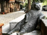 La statue du chat Tombili, à Istanbul (Turquie)