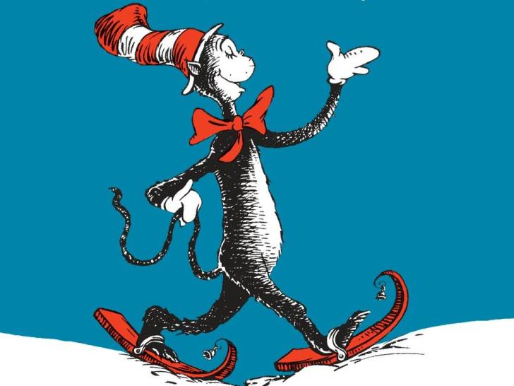 Une illustration du chat chapeauté dans « Le chat chapeauté », de Dr Seuss.