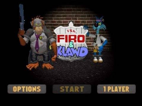 Ecran d'accueil du jeu « Firo & Klawd »