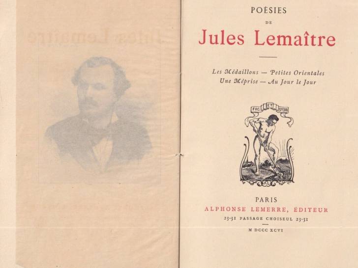 La page de couverture du recueil « Les Médaillons » écrit par Jules Lemaître