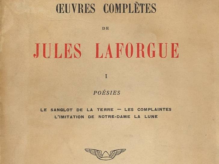 La page de couverture du recueil « Le sanglot de la terre » écrit par Jules Laforgue