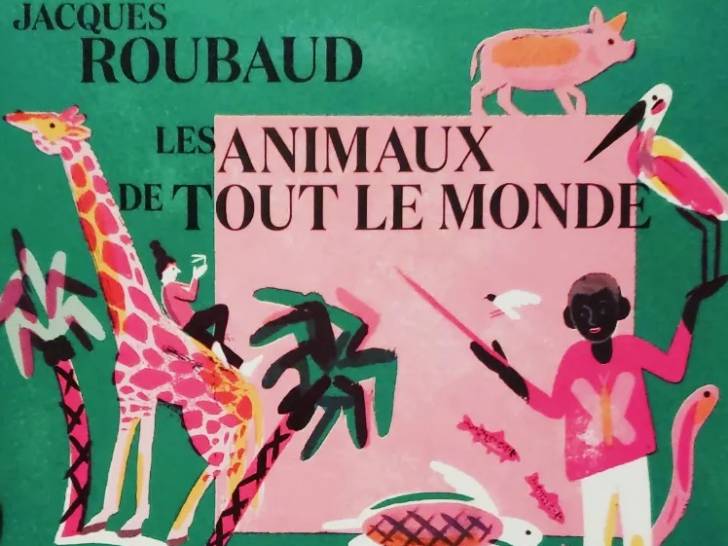 Une illustration de la page de couverture du recueil « Les animaux de tout le monde », écrit par Jacques Roubaud