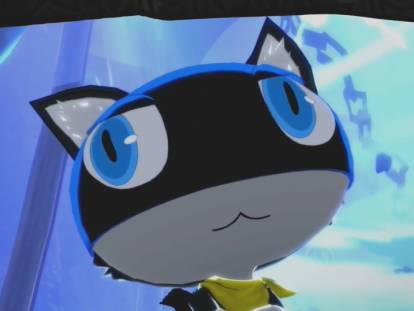 Une cinématique du jeu « Persona 5 » avec le chat Morgana (2017)