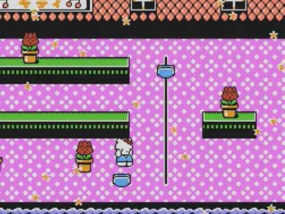 Une séquence de gameplay du jeu « Hello Kitty no Hanabatake » (1992)