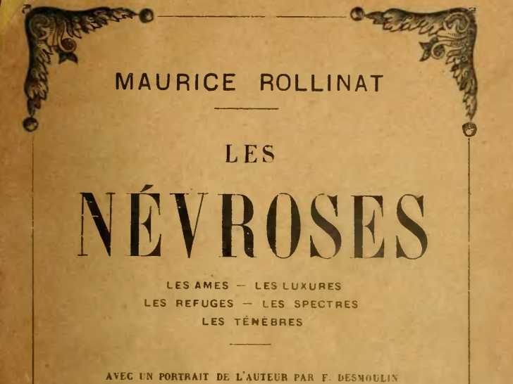 La page de couverture du recueil « Les névroses » écrit par Maurice Rollinat