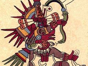 Une représentation de Quetzalcoatl, le dieu de la mythologie aztèque.