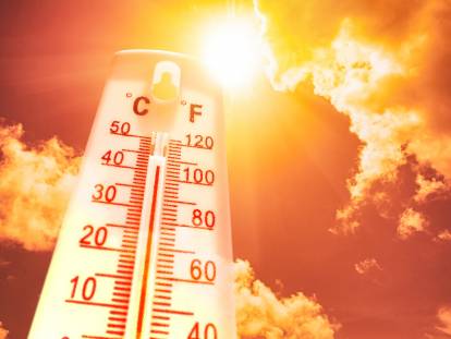 Un thermomètre durant une canicule