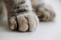 Gros plan sur les pieds d'un chat
