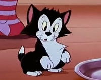 Figaro, le célèbre chat noir et blanc dans Pinocchio