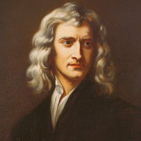 Un portrait d'Isaac Newton