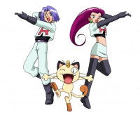 Une image de la Team Rocket avec Jessie, James et Miaouss