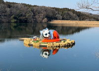 Une des statues « Ship’s Cat », du sculpteur japonais Kenji Yanobe