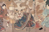 Une estampe de Kuniyoshi représentant un Bakeneko.