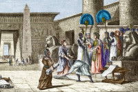 Illustration de la conquête de l'Egypte par la Grèce