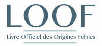Le logo de LOOF (Livre Officiel des Origines Félines)