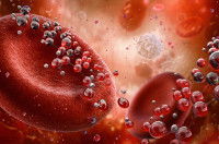 Des globules rouges transportent l'oxygène dans le sang