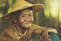 Photo d'un vieil homme vietnamien