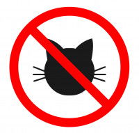 Icône interdiction aux chats