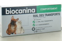 Traitement médicamenteux pour prévenir le mal des transports pour chats et chiens, de la marque Biocanina
