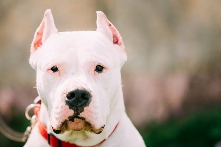 Un Dogue Argentin vu de face