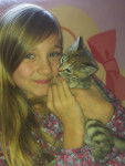 Moi et mon chaton de 1 mois et demi - (1 mois)