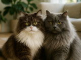 Chatons Sibérien rare bleu solide bleu point Black silver brown traditionnel