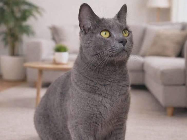 Pilou, chat de type Chartreux à adopter en association