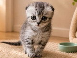 Chaton Scottish Fold mâle silver tabby non LOOF de mars 2026 à vendre
