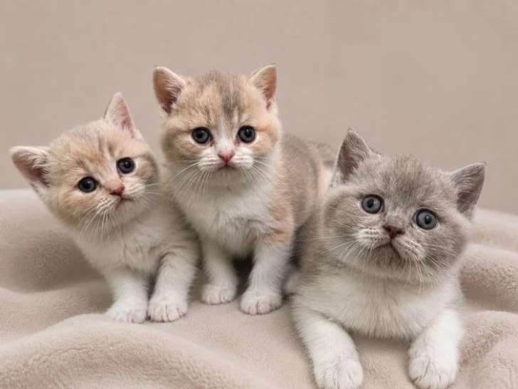 3 chatons femelles British Shorthair LOOF à réserver d'avril 2026