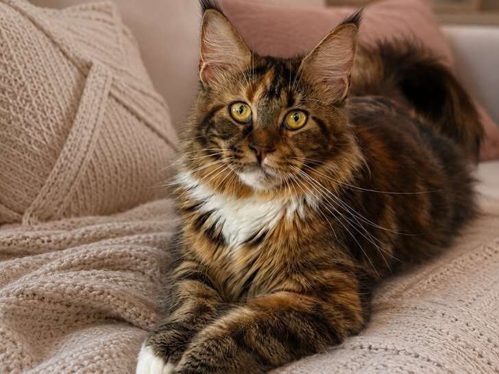 Une de nos reproductrices Aurora - Maine Coon Polydactyle.